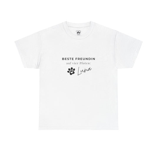 FELL&FADEN Damen T-Shirt "BESTE FREUNDIN auf vier Pfoten"